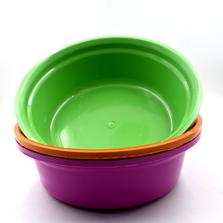 2592 Household Storage Plastic Round Bowl  Tub  Basket  Bucket Set - Pack Of 3