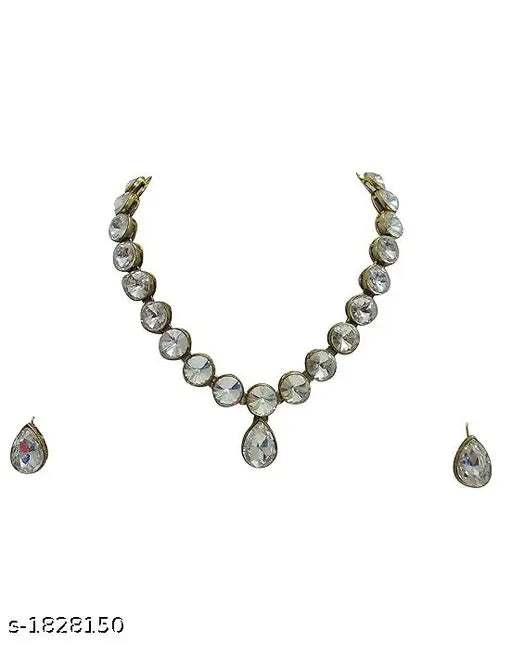 Women's Alloy Gold Plated Jewellery Set - Springkart 
