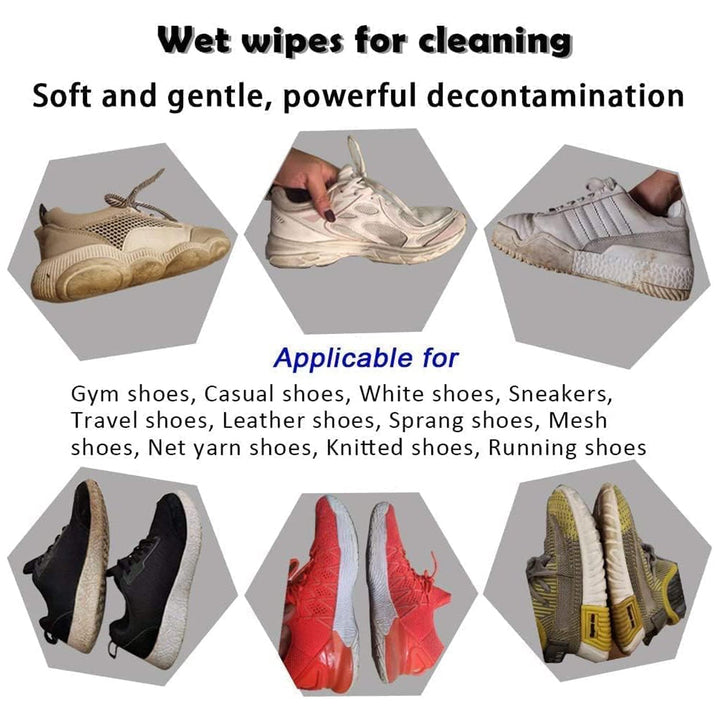 Shoe Cleaning Wet Wipes (80 Pack) - Travel Friendly! - Springkart 