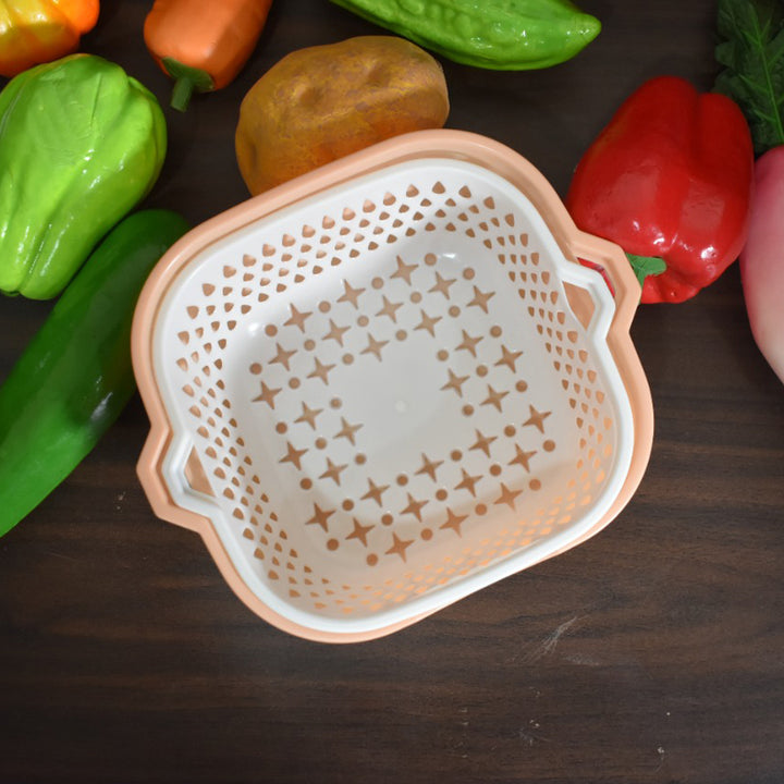 2785 2 In 1 Basket Strainer To Rinse Various Types Of Items Like Fruits Vegetables Etc.