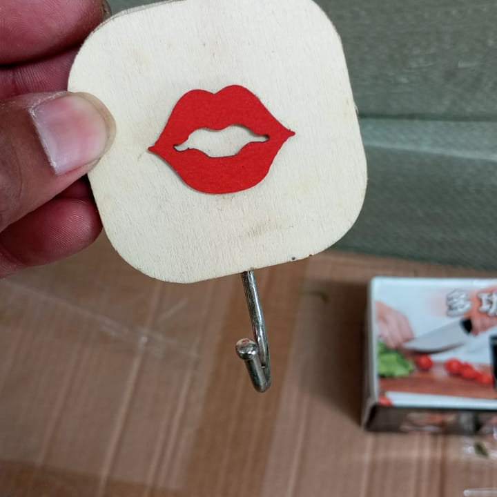 17871 Wooden Cartoon Hook Wall Hanging Hooks Wall Storage Hook Wall Mounted Hat Hooks Wall Coat Hooks Hanger Backpack Hook Clothes Hook Office Towel Hook Clothing Iron (1 Pc)