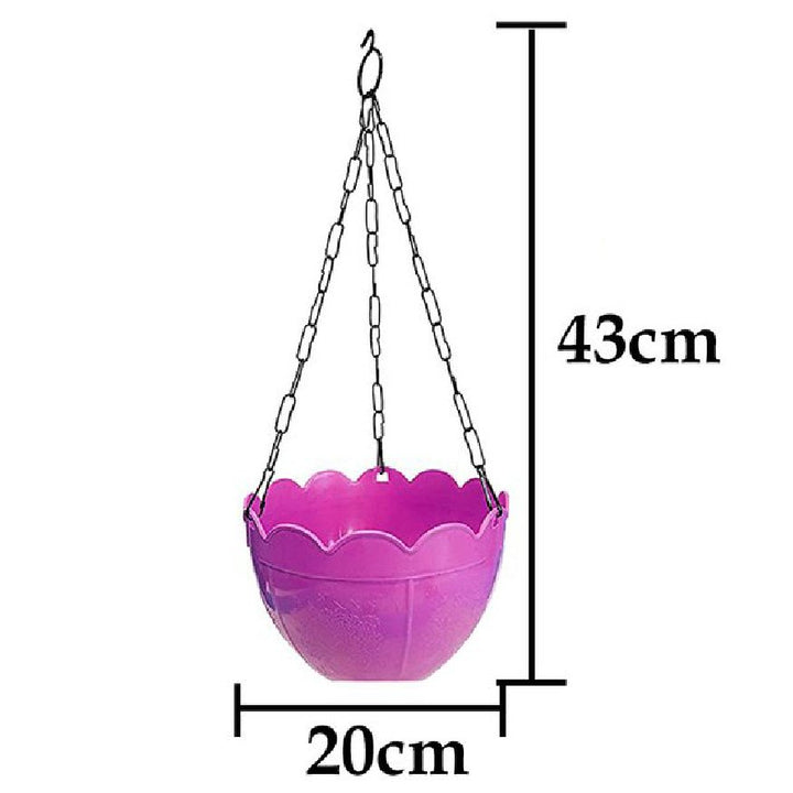 3851 Flower Pot Plant With Hanging Chain For Houseplants Garden Balcony Decoration