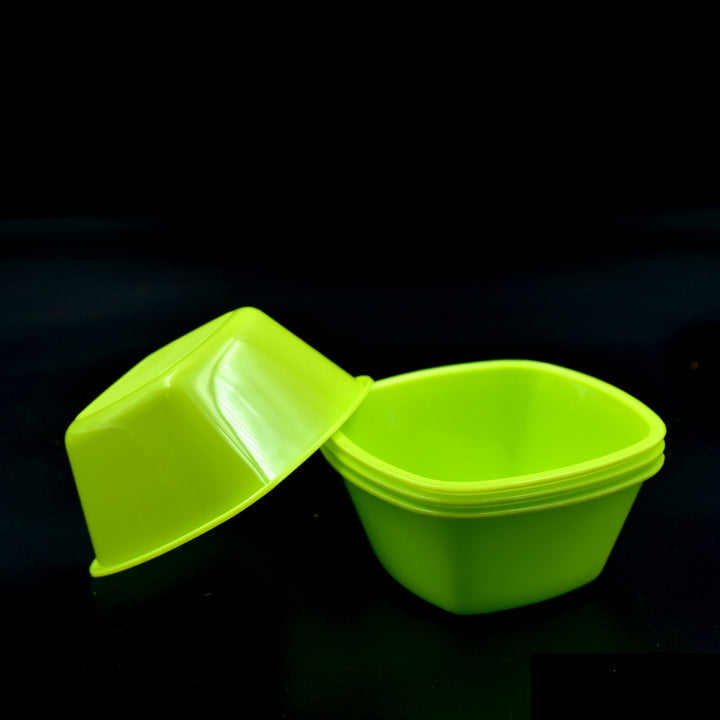 2427 Square Plastic Bowl For Serving Food (Pack Of 4)