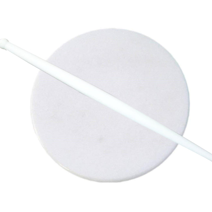 2136 White Plastic Rolling Belan For Chapati Making