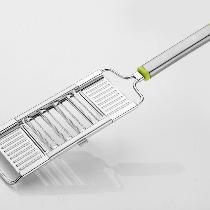 2142 6 In 1 Stainless Steel Kitchen Chips Chopper Cutter Slicer And Grater With Handle