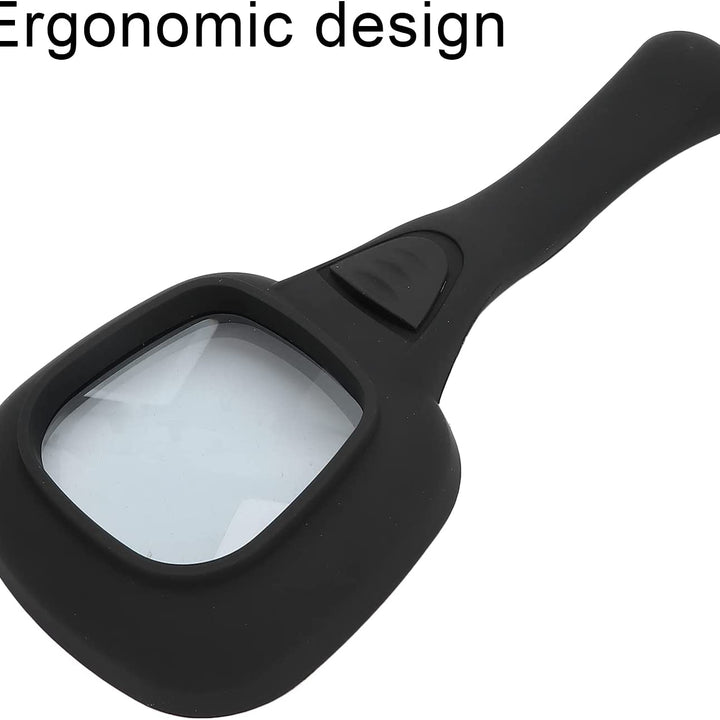 1607 Handheld Magnifying Glass 6 Led Illuminated Lighted Magnifier For Seniors Reading Soldering Inspection Coins Jewelry Exploring