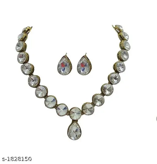 Women's Alloy Gold Plated Jewellery Set - Springkart 