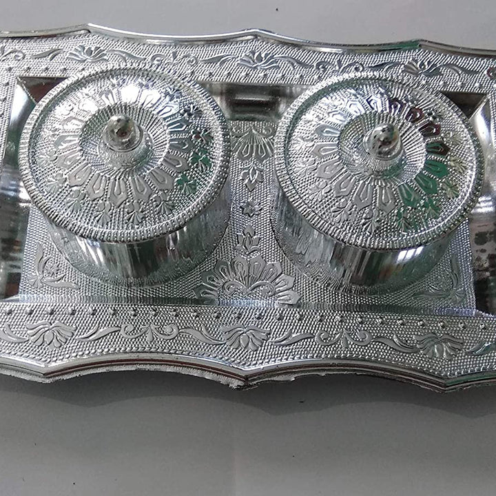 2227 Multipurpose Decorative Multi Storage Mukhwas Daniserving Tray