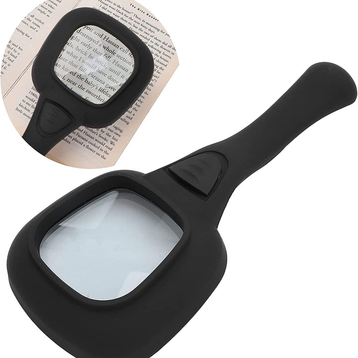 1607 Handheld Magnifying Glass 6 Led Illuminated Lighted Magnifier For Seniors Reading Soldering Inspection Coins Jewelry Exploring
