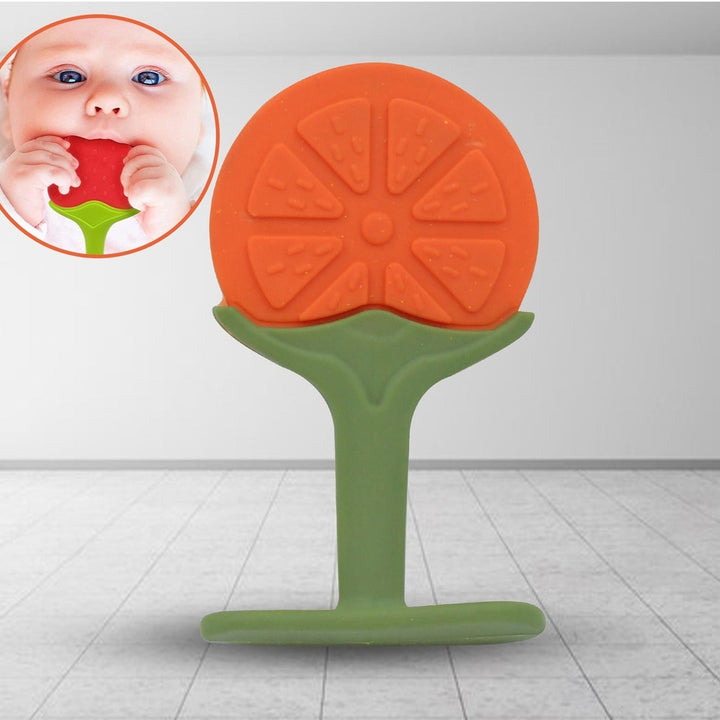 Baby Silicone Teether Fruit Teether For Toddlers100 Food Grade Silicone Teether Non-toxic  Latex Free Suitable For Kids Above 3 Months (1 Pc )