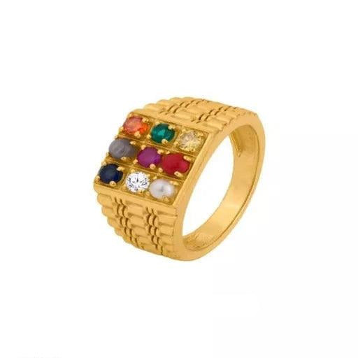 STYLISH MEN FINGER RINGS GOLD PLATED - Springkart 