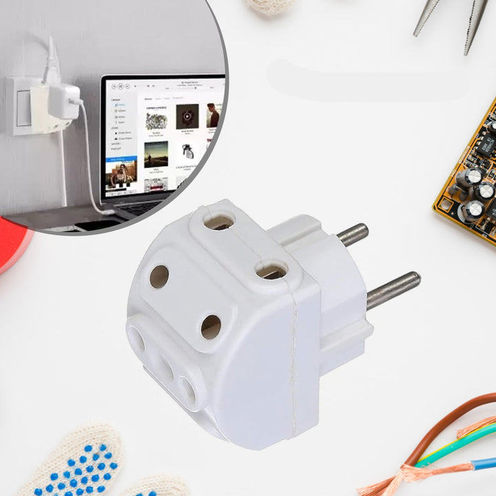 5-way 2 Pin Multi-plug Socket  Converter (1 Pc)