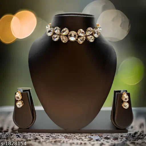 Women's Alloy Gold Plated Jewellery Set - Springkart 